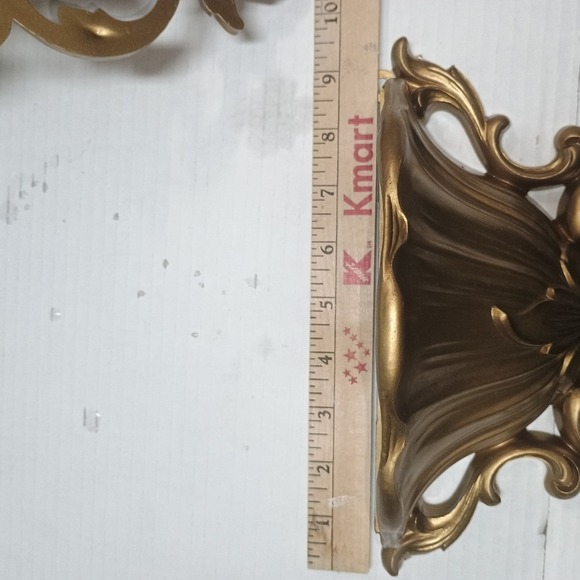 Vintage Gold Dart USA 4446 Wall Decor Ornate Pocket Sconce Set Of 2 - Picture 7 of 8